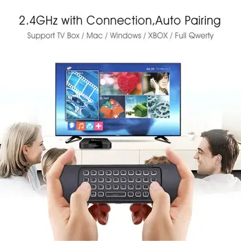 MX3 2.4 G z Brezžičnim Daljinskim Pametno Glasovno Osvetlitvijo IR Učenje Zraka Miško, Tipkovnico Za X96 H96 MAX A95X Android Smart TV Box