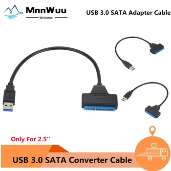 USB3.0 SATA kabel, SATA 3, USB 3.0 računalniški kabel adapter, priključek USB, SATA adapter kabel podpira z 2,5-palčni SSD HDD trdi disk