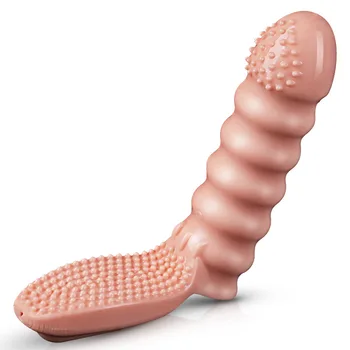 Prst Velik Dildo, Vibrator Sex Igrače za Ženske Klitoris Stimulator Vibrating Prst Rokav Vaginalne G Spot Vibrator Adult Sex Igrače