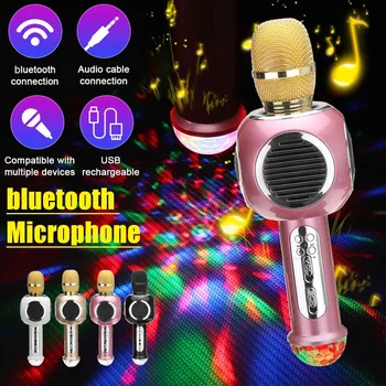 Profesionalna Bluetooth Brezžični Ročni Mikrofon Karaoke Mic USB Mini Doma KTV Za Predvajalnik Glasbe, Petje Diktafona Mic