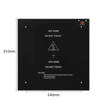 310*310*3.0 mm hotbed Z Pritrdilne Luknje 3D Tiskalnik Deli Črne MK3 hotbed najnovejše Aluminija greti posteljo za Vroče-postelja Podporo 24V 220W