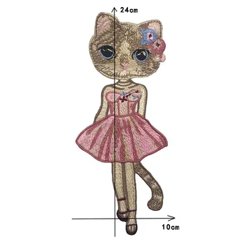3D Roža, Mačka, Zajec Obliži za Oblačila DIY Sew na Živali Parches Vezenine, čipke Aplicirano