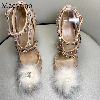 Nova moda čipke nosorogovo visokih petah črne marelice lase visokih petah poletje ženske poročni čevlji